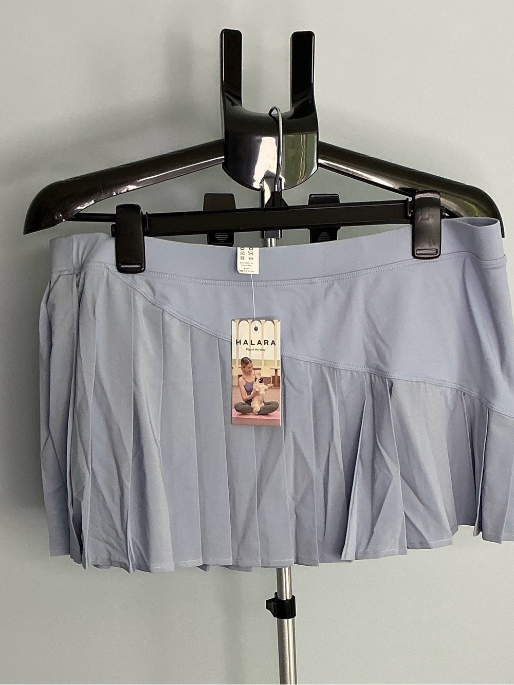 HALARA Light Blue Pleated Tennis Skort